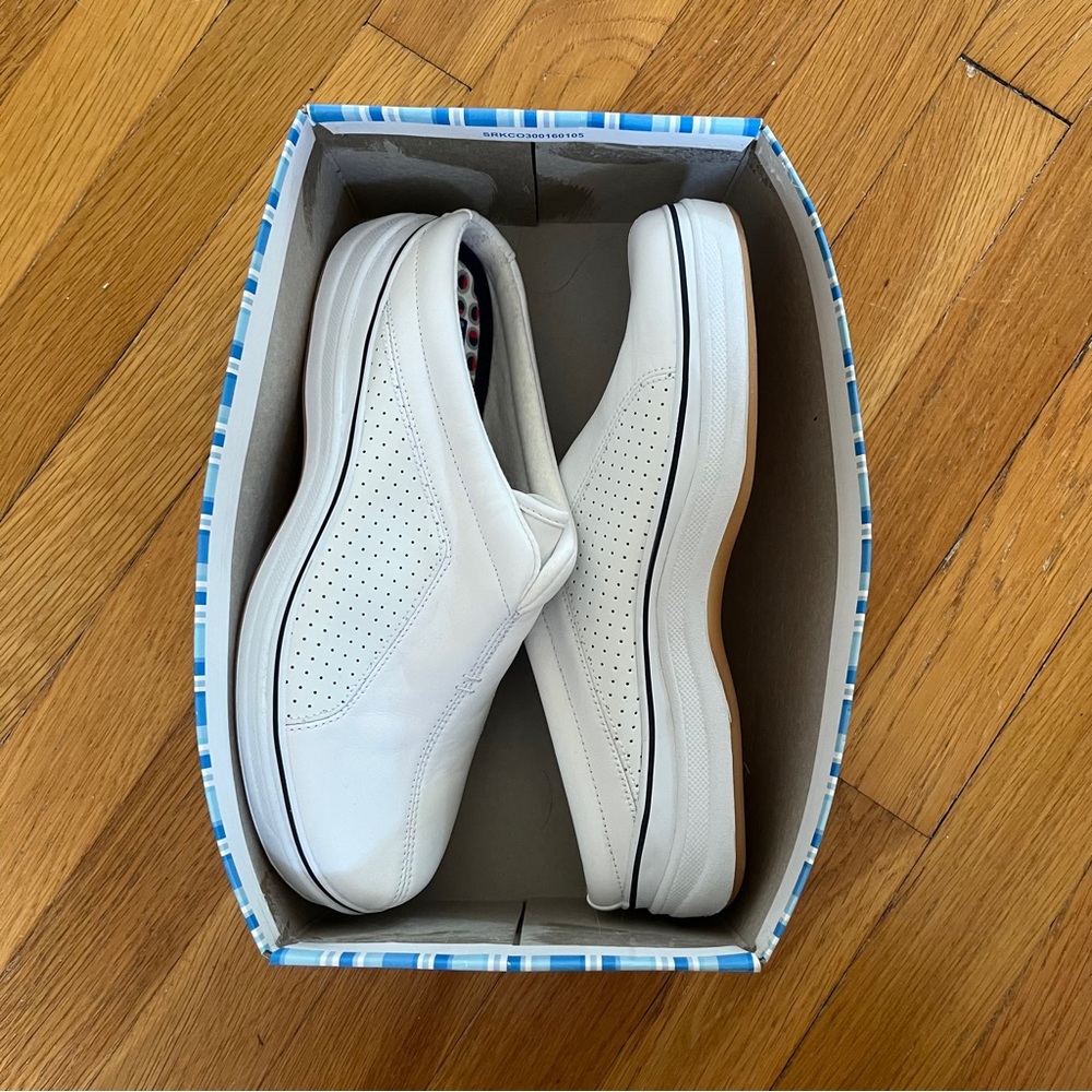 Keds White Mules Minimalist Design